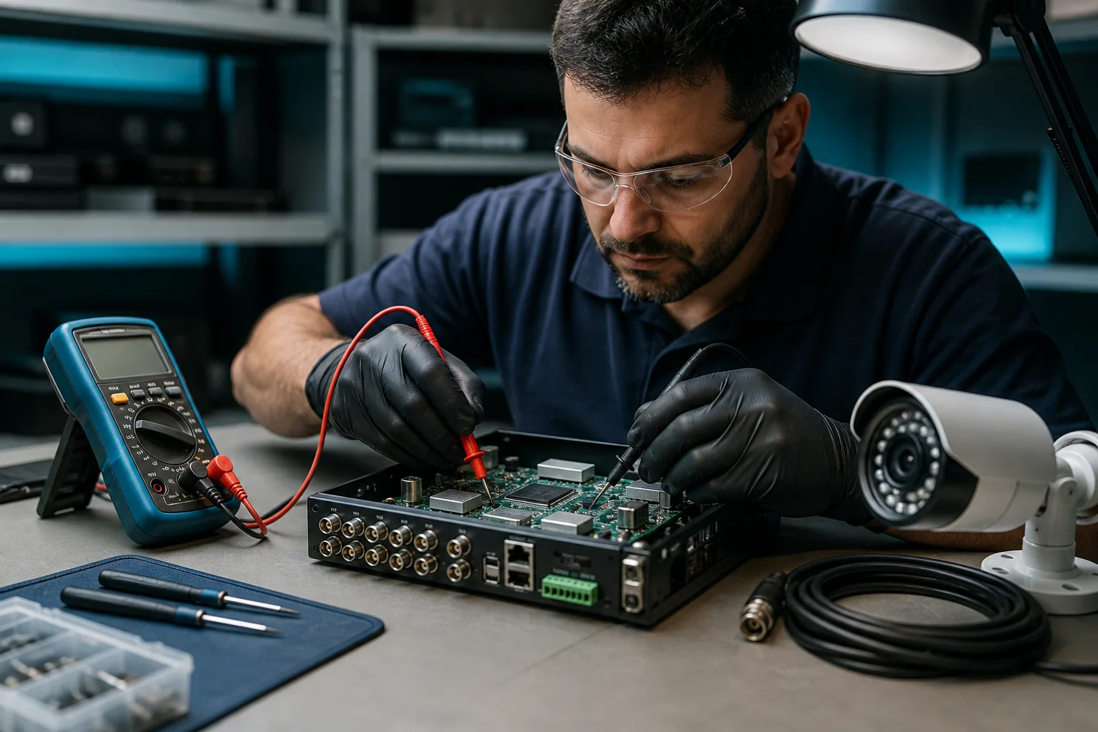 Reparación especializada de un sistema de videovigilancia